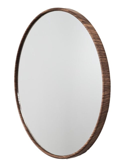 Lot de 3 miroirs diam 26cm effet bois - Kiabi