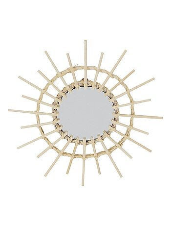 Lot de 3 miroirs en rotin