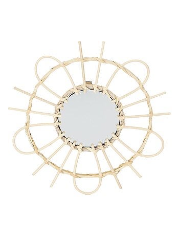 Lot de 3 miroirs en rotin