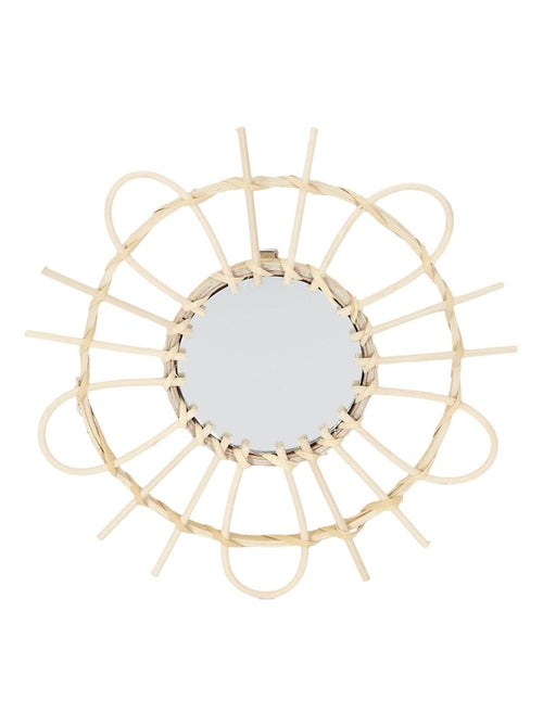 Lot de 3 miroirs en rotin - Kiabi
