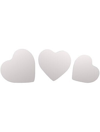 Lot de 3 miroirs forme coeur