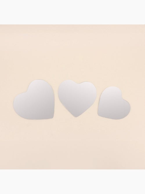 Lot de 3 miroirs forme coeur - Kiabi