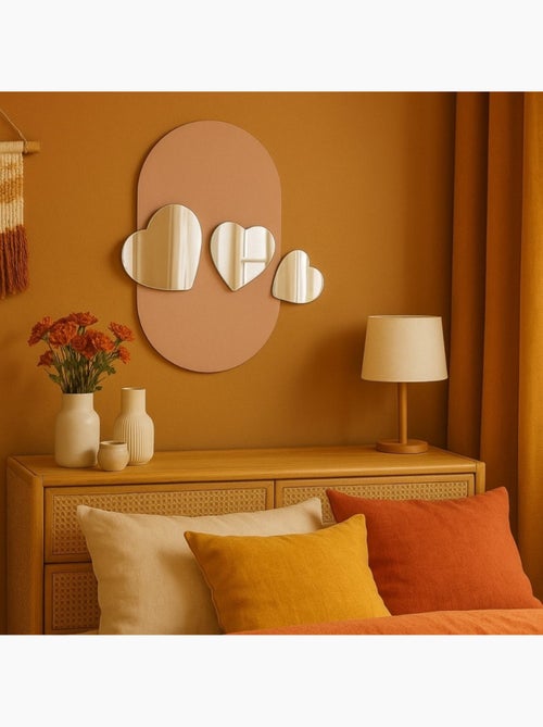 Lot de 3 miroirs forme coeur - Kiabi