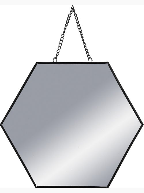 Lot de 3 miroirs hexagonaux suspendus en métal doré LENY - Kiabi Lot de 3 miroirs hexagonaux suspendus en métal doré LENY - Kiabi