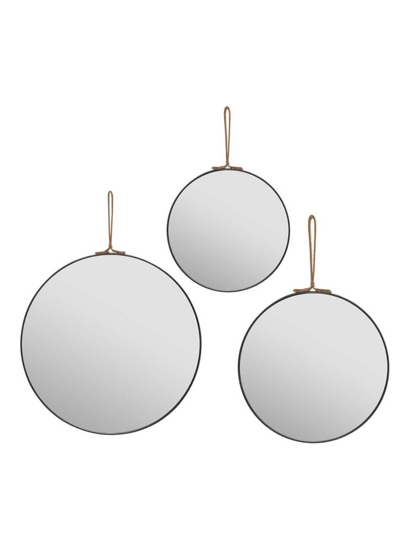 Lot de 3 miroirs Lilou Noir - Kiabi