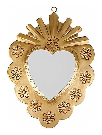 Lot de 3 miroirs métal doré Exvoto