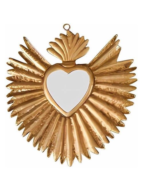 Lot de 3 miroirs métal doré Exvoto - Kiabi