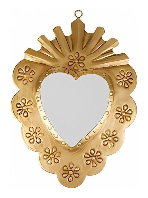 Lot de 3 miroirs métal doré Exvoto - Kiabi