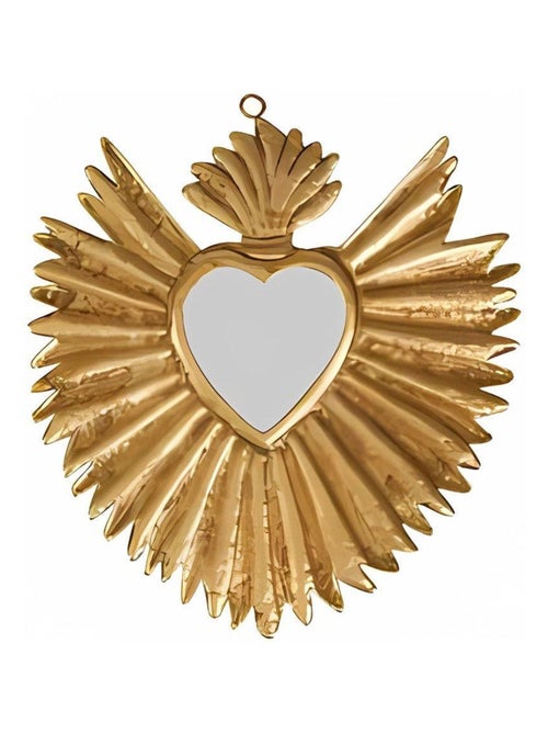 Lot de 3 miroirs métal doré Exvoto - Kiabi