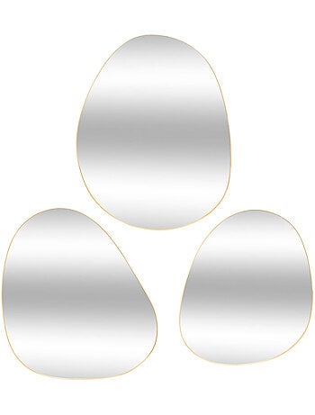 Lot de 3 miroirs organiques contours biseautés LIDA