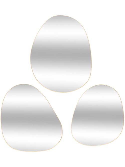 Lot de 3 miroirs organiques contours biseautés LIDA - Kiabi