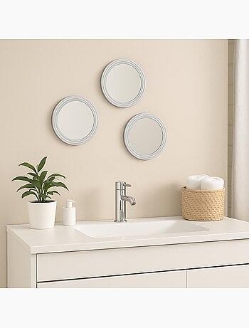 Lot de 3 miroirs rond 20cm