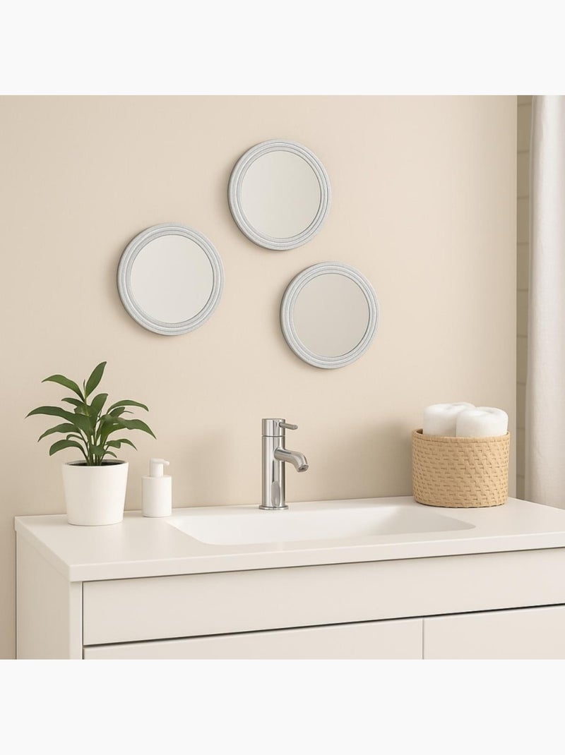 Lot de 3 miroirs rond 20cm Transparent - Kiabi