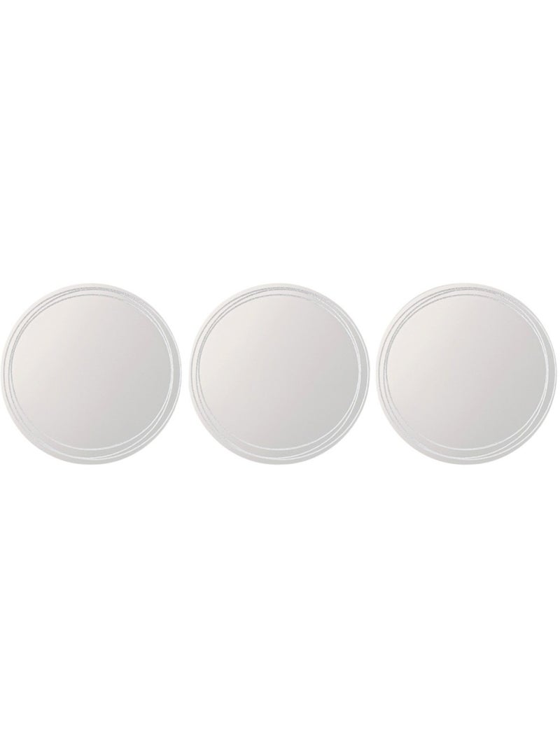 Lot de 3 miroirs rond 20cm Transparent - Kiabi