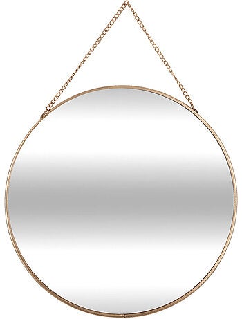 Lot de 3 miroirs ronds à suspendre en métal LENY
