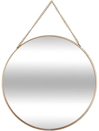 Lot de 3 miroirs ronds à suspendre en métal LENY