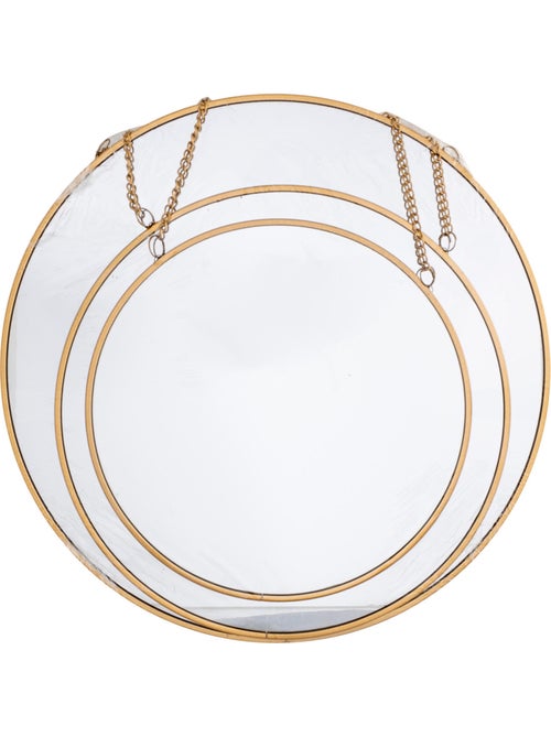 Lot de 3 miroirs ronds à suspendre en métal LENY - Kiabi