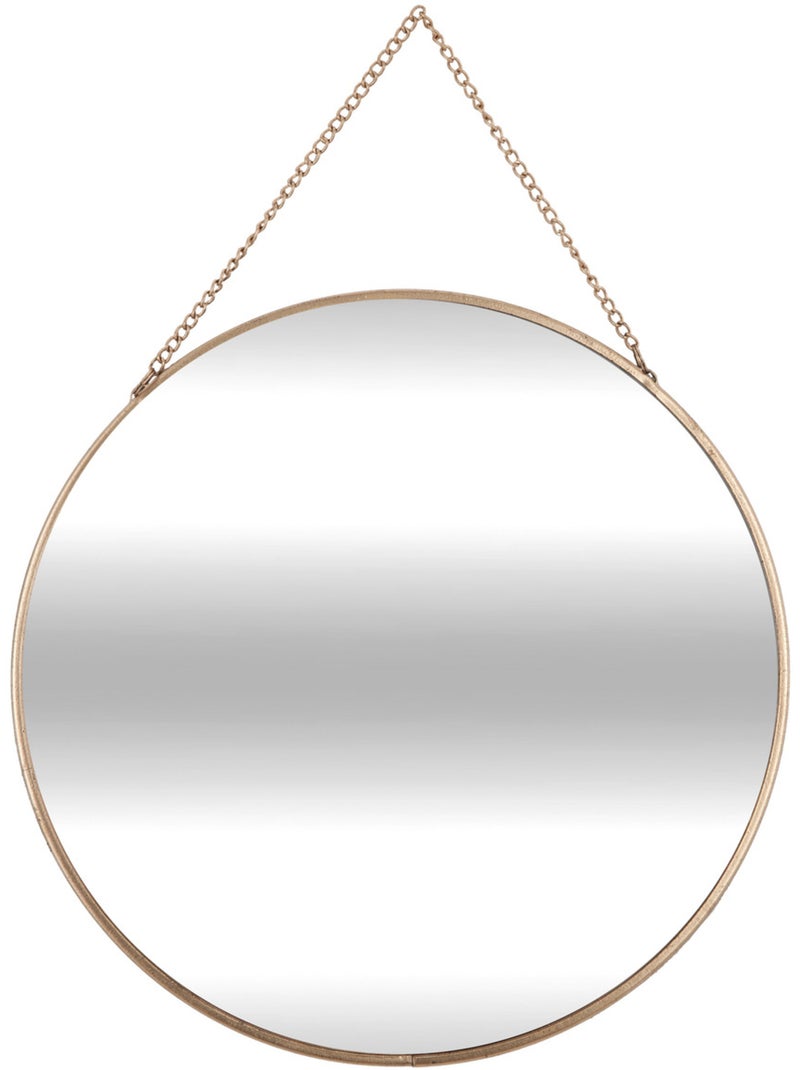 Lot de 3 miroirs ronds à suspendre en métal LENY Doré - Kiabi