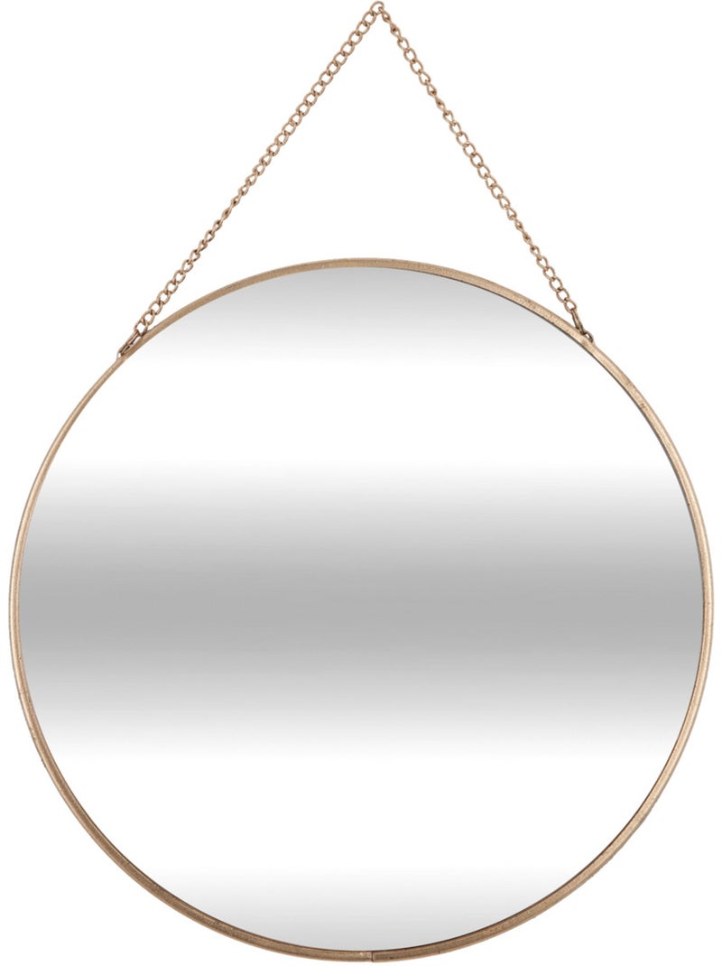 Lot de 3 miroirs ronds à suspendre en métal LENY Doré - Kiabi