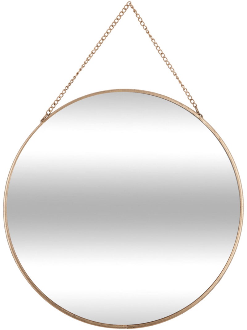 Lot de 3 miroirs ronds à suspendre en métal LENY Doré - Kiabi