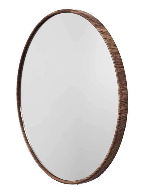Lot de 3 miroirs ronds avec cadres effet bois - Kiabi