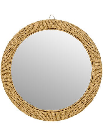 Lot de 3 miroirs ronds en corde TILIA