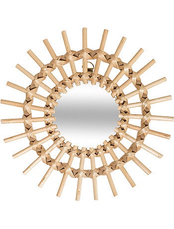 Lot de 3 miroirs ronds en osier aida