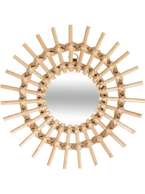 Lot de 3 miroirs ronds en osier AIDA - Kiabi