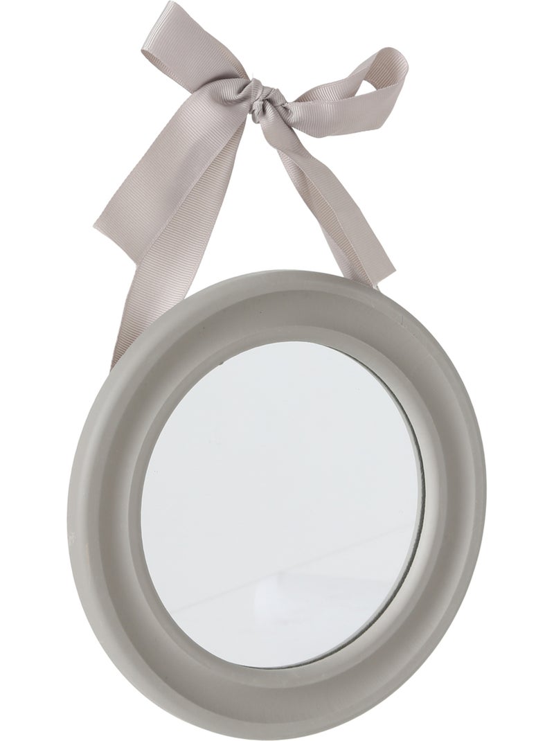 Lot de 3 miroirs ronds romantiques avec ruban ALEXIA Taupe - Kiabi