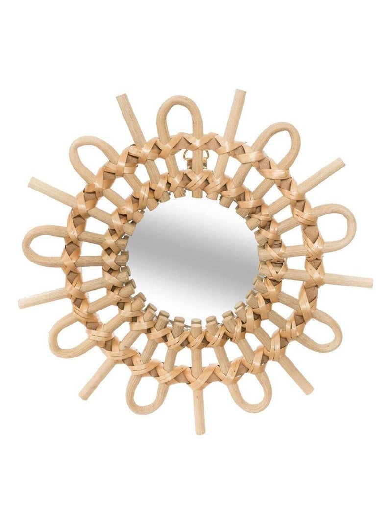 Lot de 3 miroirs rotin soleil D28 Beige - Kiabi