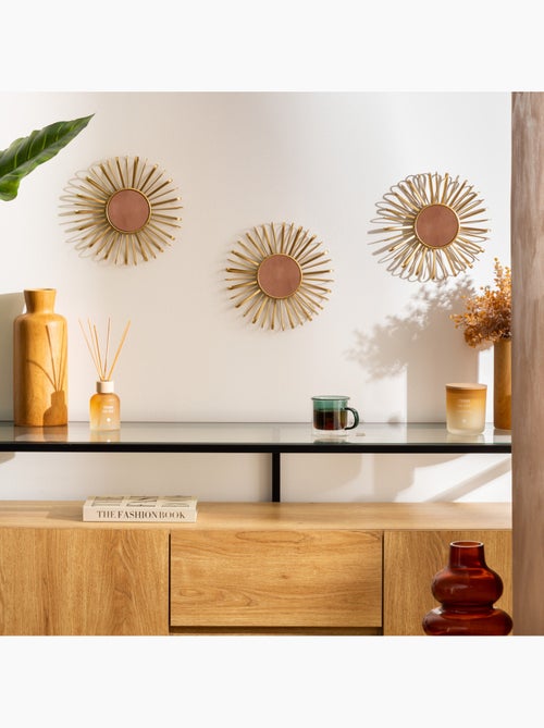 Lot de 3 miroirs soleil en métal WARREN - Kiabi Lot de 3 miroirs soleil en métal WARREN - Kiabi