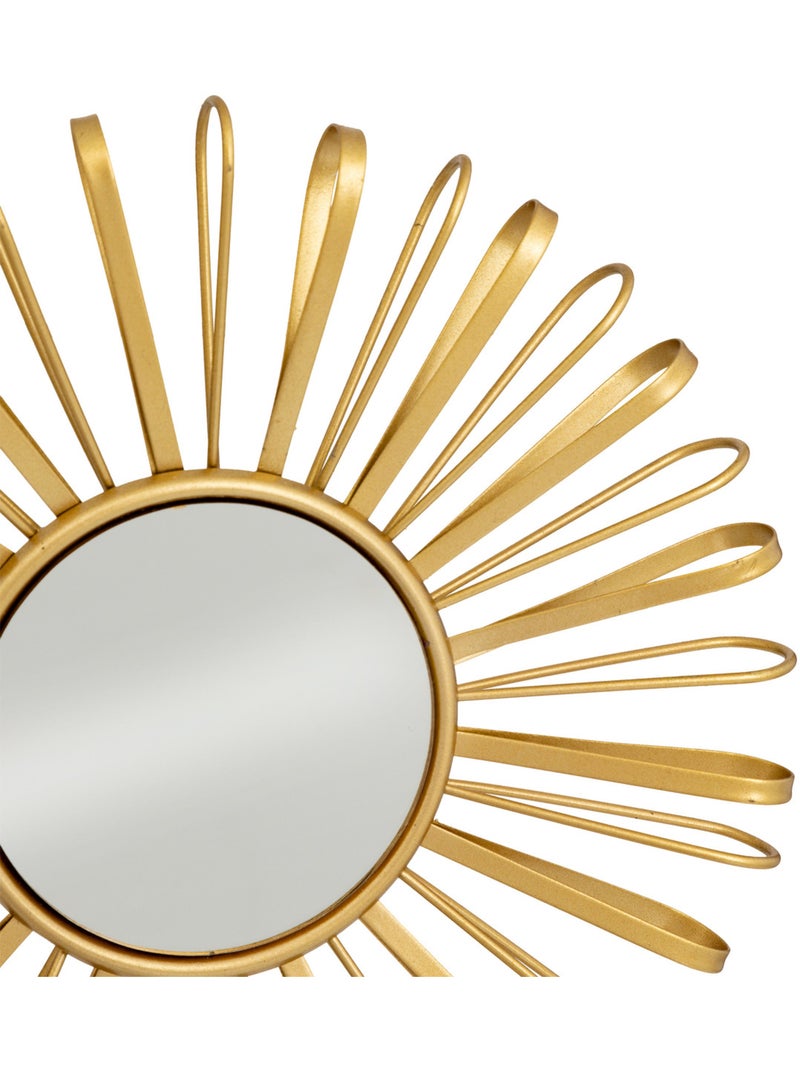 Lot de 3 miroirs soleil en métal WARREN Doré - Kiabi