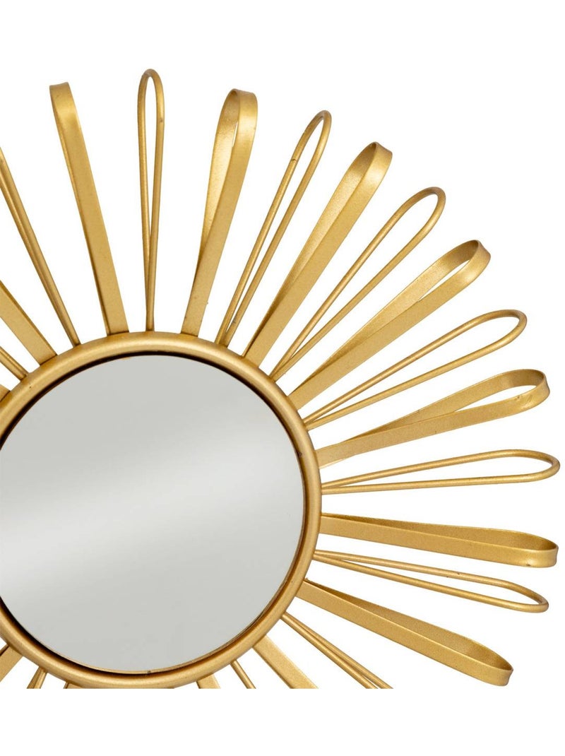 Lot de 3 miroirs soleil en métal WARREN Doré - Kiabi