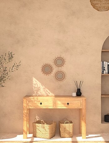 Lot de 3 miroirs Soleil en rotin