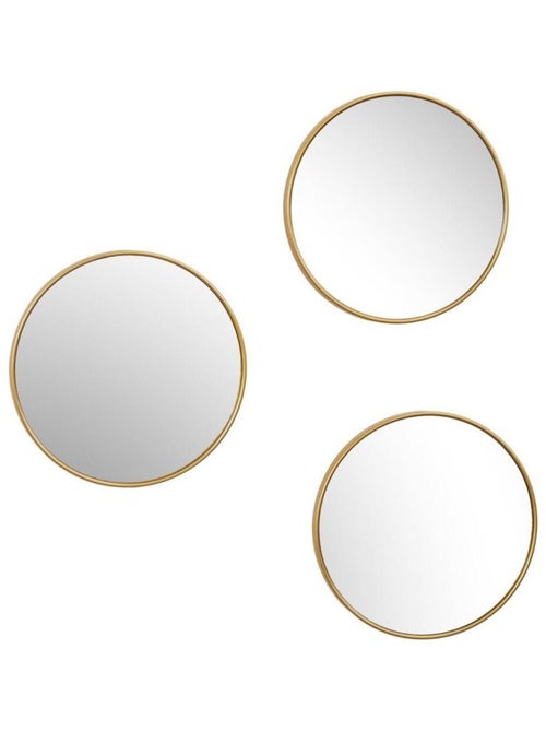 Lot de 3 miroirs TORONTO diam 26cm - Kiabi