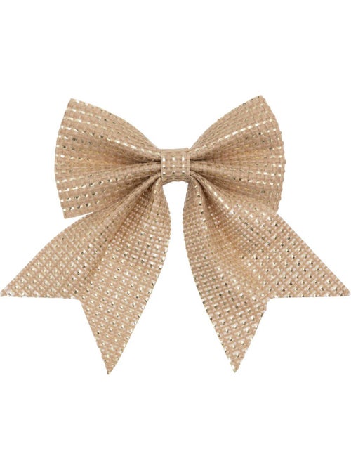 Lot de 3 nœuds déco 12 x 13 cm jute or - Kiabi