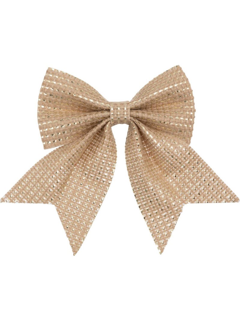 Lot de 3 nœuds déco 12 x 13 cm jute or Beige - Kiabi