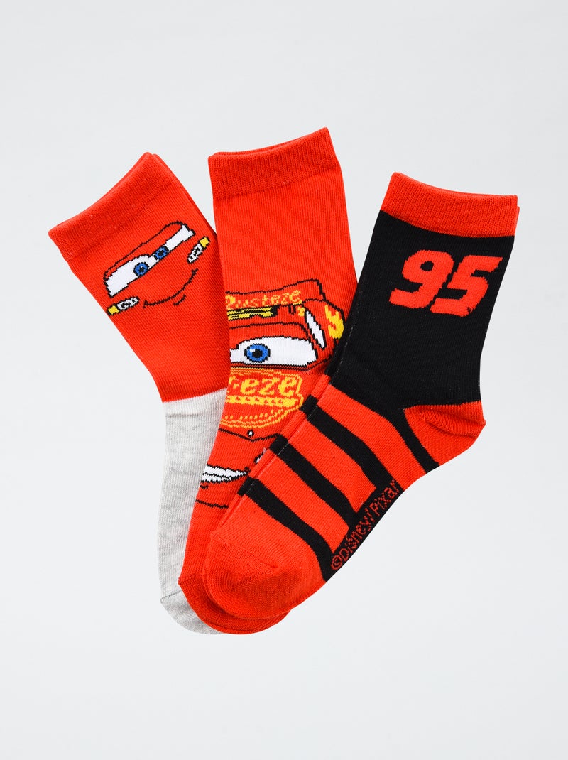 Lot de 3 paires de chaussette 'Disney' 'Cars' Gris - Kiabi