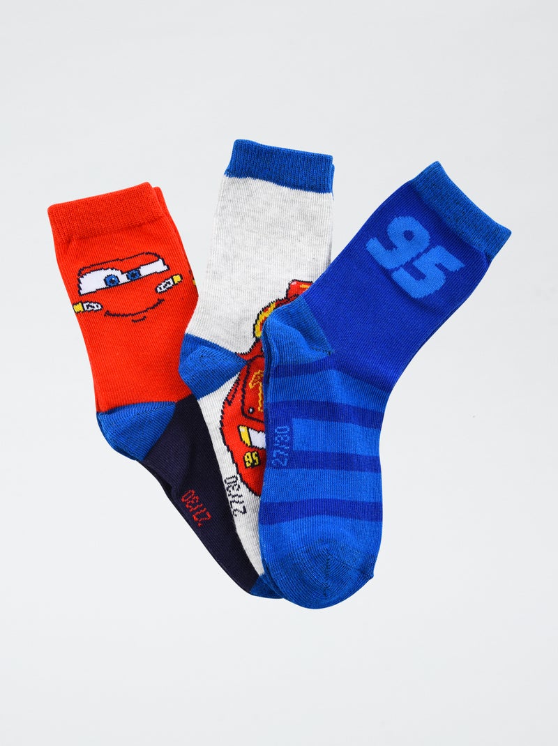 Lot de 3 paires de chaussette 'Disney' 'Cars' Gris - Kiabi