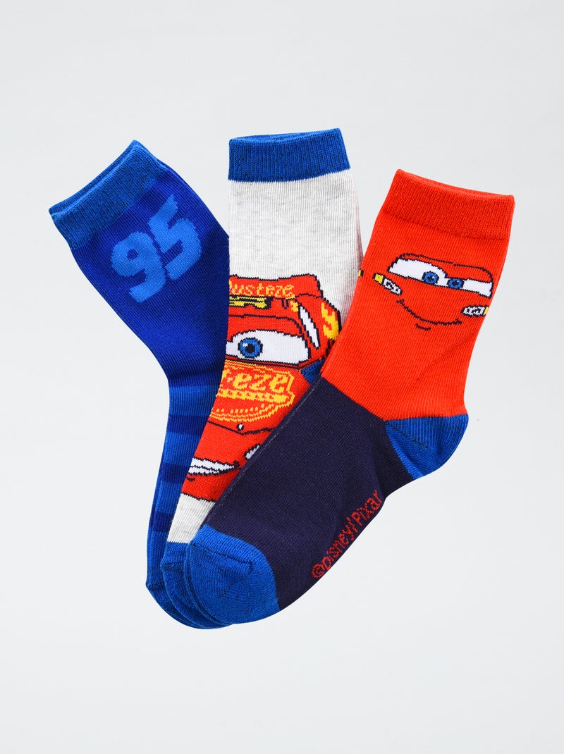 Lot de 3 paires de chaussette 'Disney' 'Cars' Gris - Kiabi