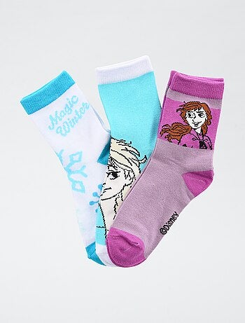 Lot de 3 paires de chaussette 'Disney' La reine des neiges'
