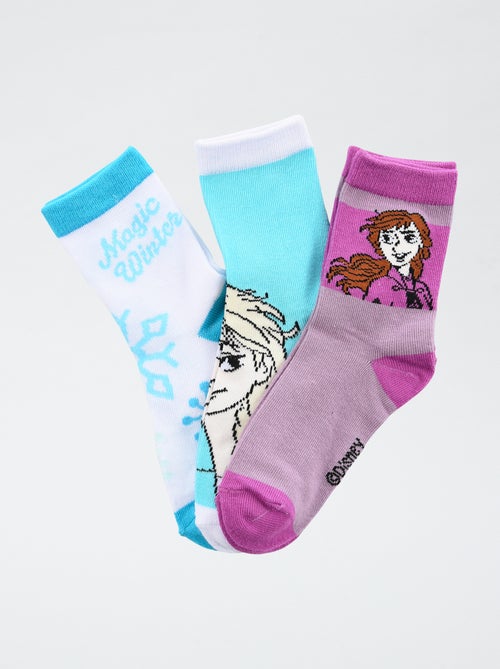 Lot de 3 paires de chaussette 'Disney' La reine des neiges' - Kiabi