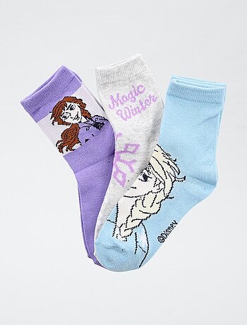 Lot de 3 paires de chaussette 'Disney' La reine des neiges'