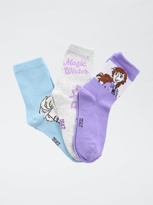 Lot de 3 paires de chaussette 'Disney' La reine des neiges' - Kiabi
