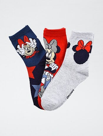 Lot de 3 paires de chaussettes 'Disney' 'Minnie' en coton