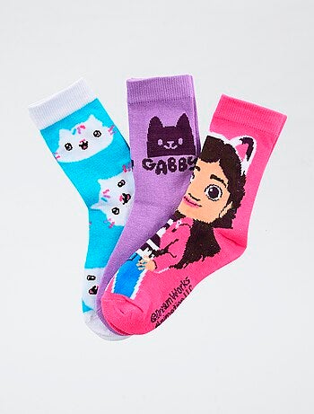 Lot de 3 paires de chaussette 'Gabby et la maison magique'