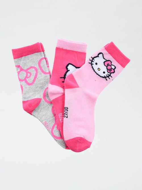Lot de 3 paires de chaussette 'Hello Kitty' en coton - Kiabi