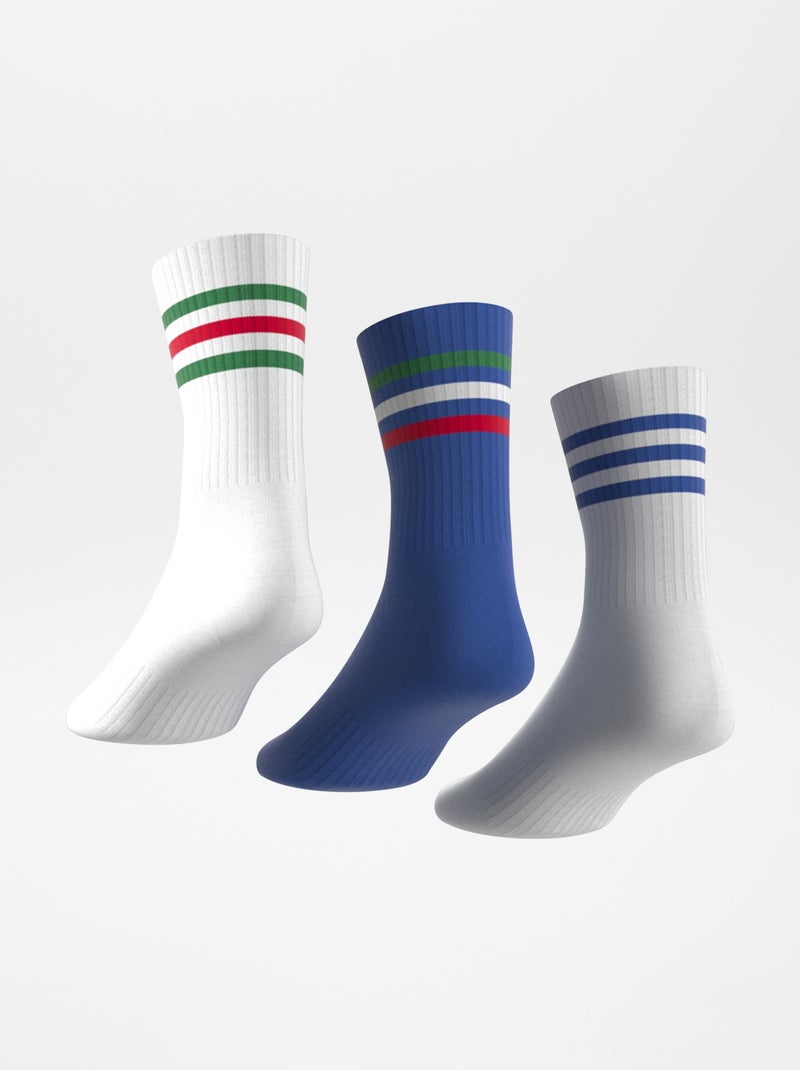 Lot De 3 Paires De Chaussettes Lee Cooper - Classiques, Rayées Multicolores, En Coton, Pour Adulte