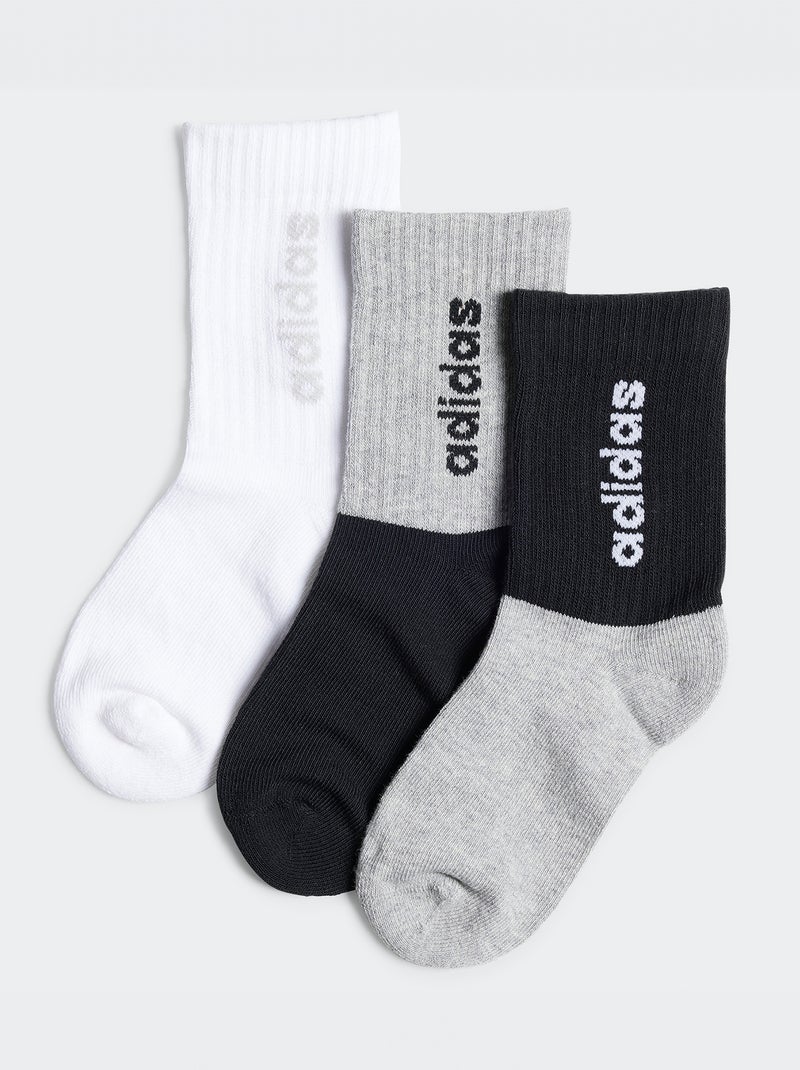 Lot de 3 paires de chaussettes 'adidas' Gris - Kiabi