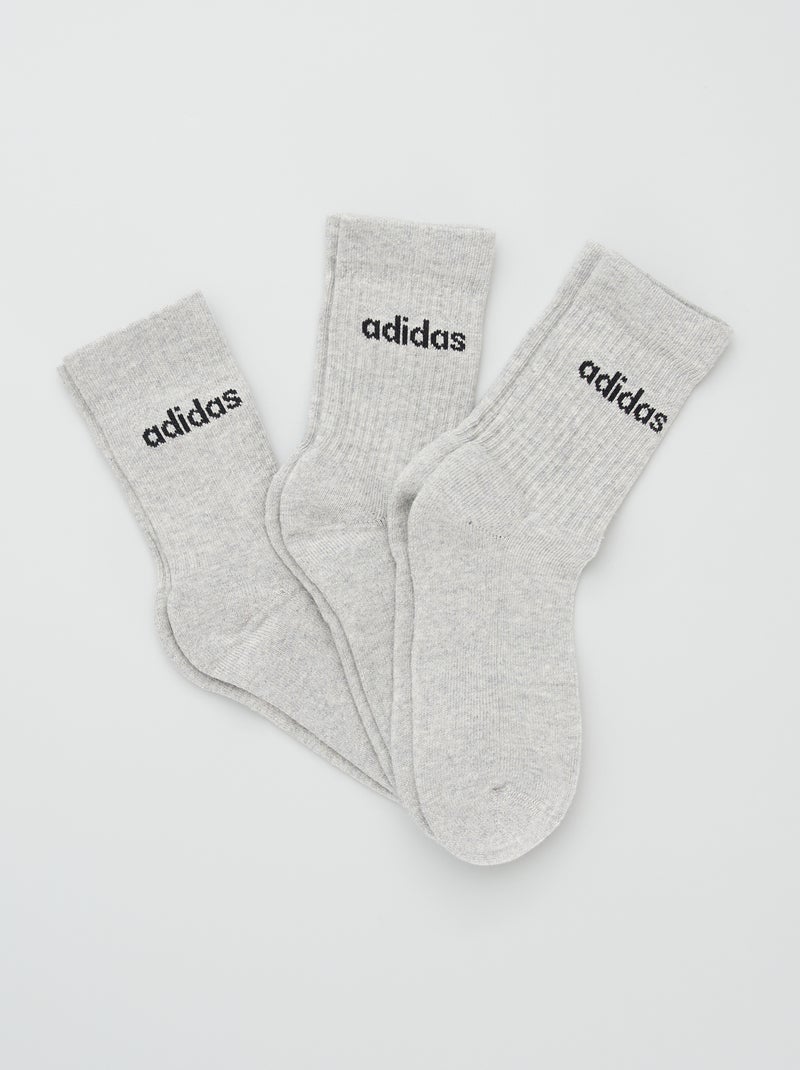 Lot de 3 paires de chaussettes 'adidas' gris - Kiabi